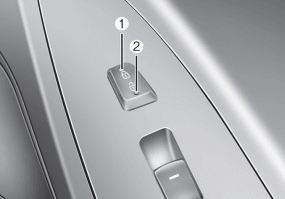 Hyundai Sonata: Operating door locks from inside the vehicle. Passengers door