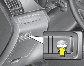 Hyundai Sonata: Opening the trunk.  To open the trunk from inside the vehicle, press the trunk lid release button.