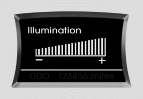Hyundai Sonata: Instrument panel illumination. When the vehicles parking lights or headlights are on, push the illumination