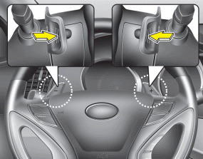 Hyundai Sonata: Automatic transaxle operation. The paddle shifter is available when the shift lever is in the D position or