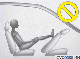 Hyundai Sonata: Main components of occupant classification system. - Never place feet on the front passenger seatback.