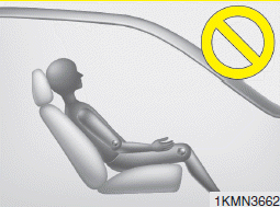 Hyundai Sonata: Main components of occupant classification system. - Never excessively recline the front passenger seatback.
