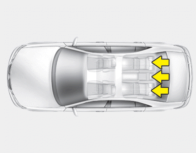 Hyundai Sonata: Rear seat. Headrest