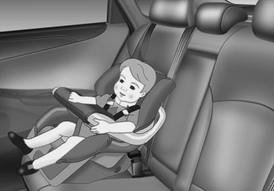 Hyundai Sonata: Using a child restraint system. Forward-facing child restraint system