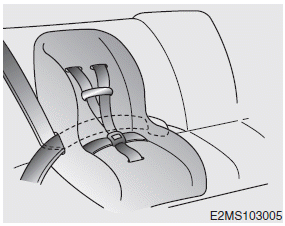 Hyundai Sonata: Using a child restraint system. Placing a passenger seat belt into the automatic locking mode