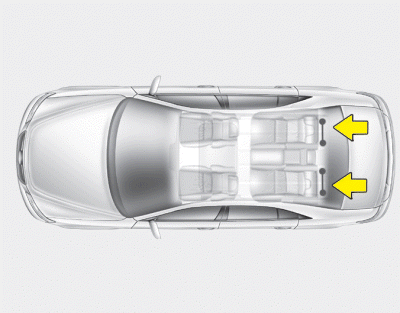 Hyundai Sonata: Using a child restraint system. Securing a child restraint seat with child seat lower anchor system