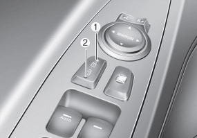 Hyundai Sonata: Operating door locks from inside the vehicle. Driver’s door