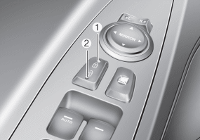 Hyundai Sonata: Operating door locks from inside the vehicle. Drivers door