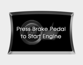 Hyundai Sonata: Warning on the LCD screen. Press brake pedal to start engine