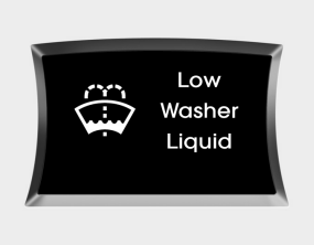 Hyundai Sonata: Warning on the LCD screen. Low washer fluid