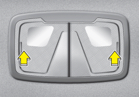 Hyundai Sonata: Room lamp. To turn the room lamp ON or OFF, push the switch or lens.