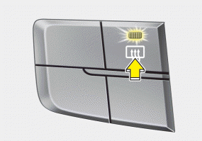 Hyundai Sonata: Rear window defroster. The defroster heats the window to remove frost, fog and thin ice from the rear