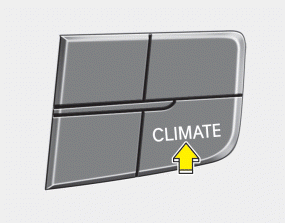 Hyundai Sonata: Climate information screen selection button. To change the screen into the climate information screen, press the climate information