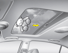 Hyundai Sonata: Sliding the sunroof. Automatic reversal