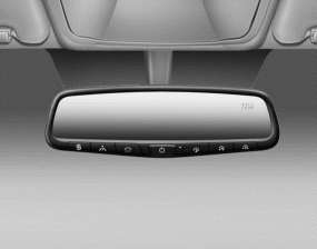 Hyundai Sonata: Inside rearview mirror. (1) Telematics button