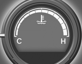 Hyundai Sonata: Gauges. Engine temperature gauge