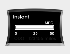 Hyundai Sonata: Gauges. Instant fuel consumption (MPG or l/100km)