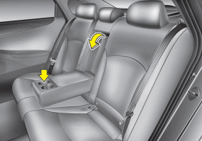 Hyundai Sonata: Cup holder. Rear