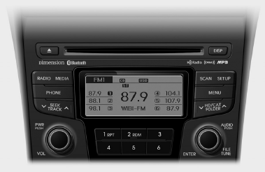 Hyundai Sonata: CD Player : Audio with internal amplifier / Audio with external amplifier. System controllers and functions