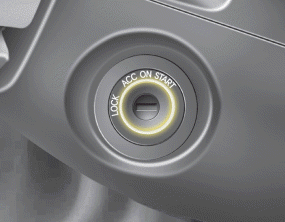 Hyundai Sonata: Illuminated ignition switch. Whenever a front door is opened, the ignition switch will be illuminated for