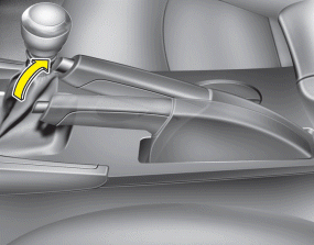 Hyundai Sonata: Parking brake. Check the stroke of the parking brake by counting the number of clicks heard