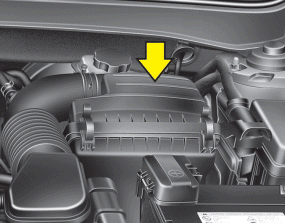 Hyundai Sonata: Air cleaner. Filter replacement
