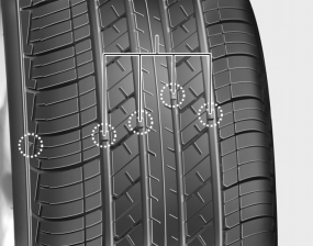 Hyundai Sonata: Tire replacement. Tread wear indicator