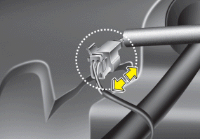 Hyundai Sonata: High mounted stop light replacement. 8. Take the C-pillar out carefully. If you pull the C-pillar strongly, it will