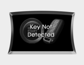 Hyundai Sonata: Warning on the LCD screen. Key is not detected